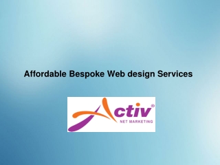 Affordable Bespoke Web design Services