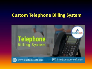 Telephone Billing System by CustomSoft