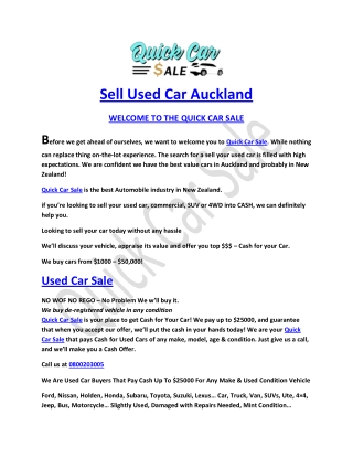 How To Sell Used Car In Auckland?