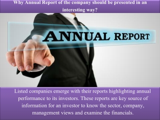 Workplace Compliance Services - Why Annual Report of the company should be presented in an interesting way?