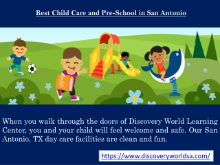 Great Infant Care and Pre-school in San Antonio