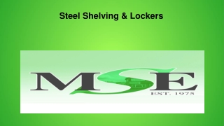 Steel Shelving & Lockers