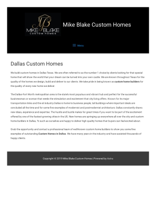 Dallas Custom Homes