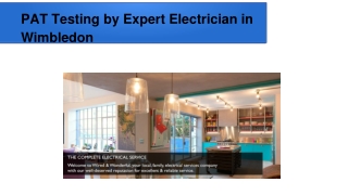 PAT Testing by Expert Electrician in Wimbledon