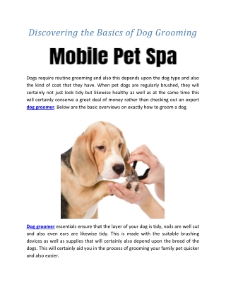Mobile Pet Spa