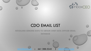 What are the benefits of purchasing CDO Email List?