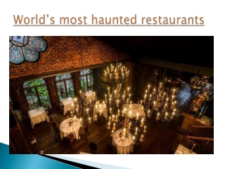 haunted house restaurant