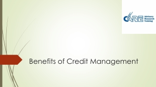Benefits of Credit Management