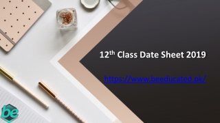 2nd year date sheet 2019