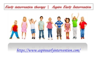 early intervention therapy | Aspire Early Intervention