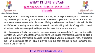 Matrimonial Site in India, Indian Matrimonial Site, Matchmaking in India - Life Vivaah