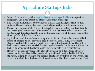 Agriculture startups india|agriculture industury startups|agritech startup