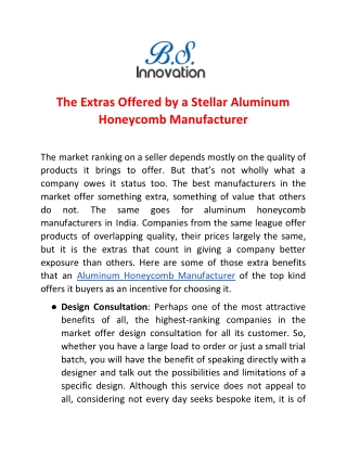 Aluminum Honeycomb Manufacturer