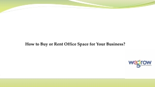 How to Buy or Rent Office Space for Your Business?