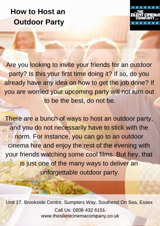 How to Host an Outdoor Party