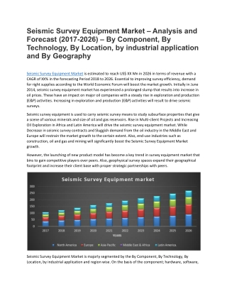 Seismic Survey Equipment Market – Analysis and Forecast (2017-2026)