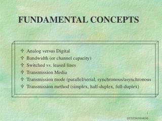 FUNDAMENTAL CONCEPTS