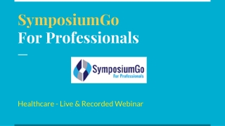 Healthcare Conference | Webinar - SymposiumGo