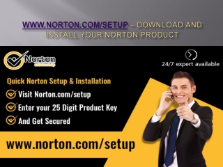 Norton.com/setup - Download And Install Your Norton Product