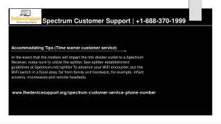 Spectrum Customer Support 1(888)370-1999 Spectrum Support Number