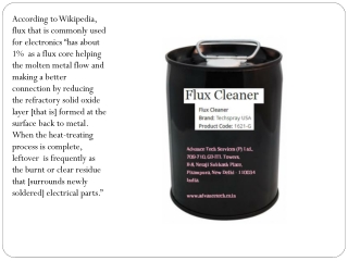 Save Time And Money To Get Flux Cleaner