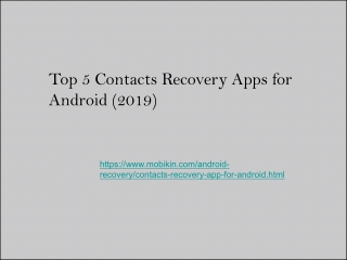 Top 5 Contacts Recovery Apps for Android (2019)