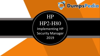 HP2-H80 Practice Dumps