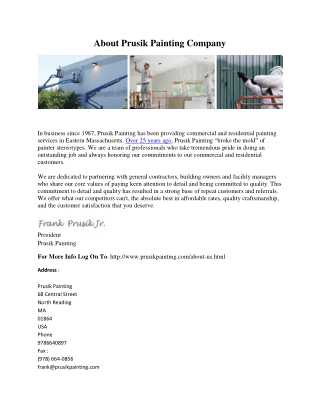 About Prusik Painting Company