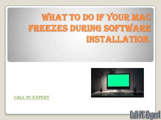What to do if your Mac freezes during software installation.