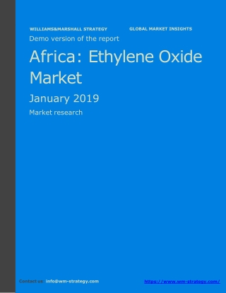 WMStrategy Demo Africa Ethylene Oxide Market January 2019