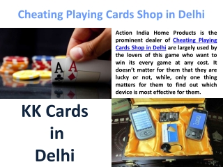 Cheating Playing Cards Shop in Delhi