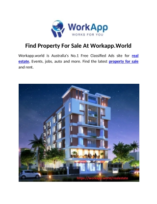 Find Property For Sale At Workapp.World