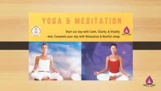 Health Benefits Of Yoga and Meditation