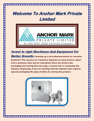 Automatic Bottle Washing Machine, Automatic Liquid Filling Machine - www.anchormark.com