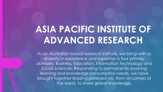 Academic And Business Research Institute-Apiar.org.au