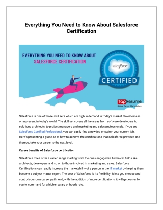 Everything you need to know about Salesforce Certification