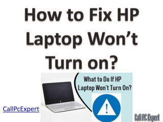 HP laptop won’t turn on