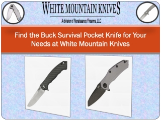 Find the Buck Survival Pocket Knife for Your Needs at White Mountain Knives