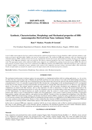 Synthesis, Characterization, Morphology and Mechanical properties of SBRnanocomposites Derived from Nano Antimony Oxide