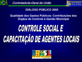 CONTROLE SOCIAL E CAPACITAÇÃO DE AGENTES LOCAIS