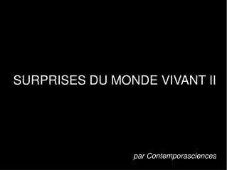 Surprises du Monde Vivant II