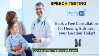 Speech Audiometry Test for hearing loss