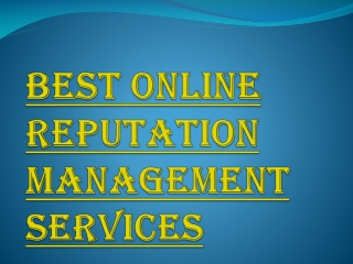 Topics We Will Cover in Our Best Online Reputation Management Services