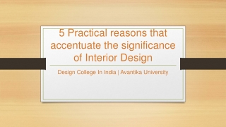 Significance of Interior Design - Avantika University