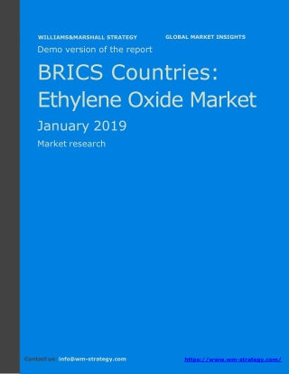 WMStrategy Demo BRICS Countries Ethylene Oxide Market January 2019