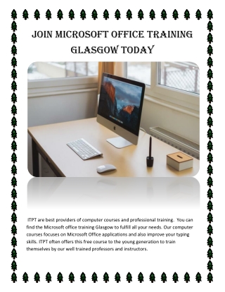 Join Microsoft Office Training Glasgow Today