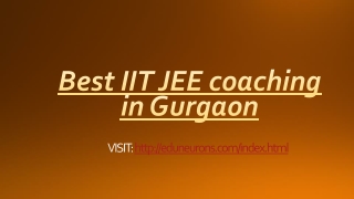 Best IIT JEE coaching in Gurgaon