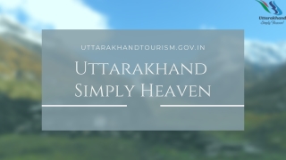 Uttarakhand Travel Packages - Uttarakhandtourism.gov.in