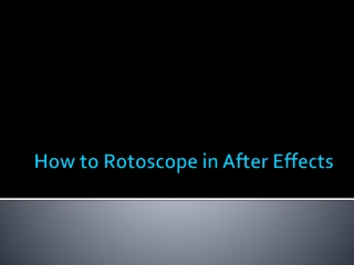 How to Rotoscope in After Effects