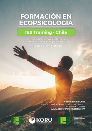 Formación oficial en Ecopsicología: IES Training (Certificada por la International Ecopsychologyst Society).